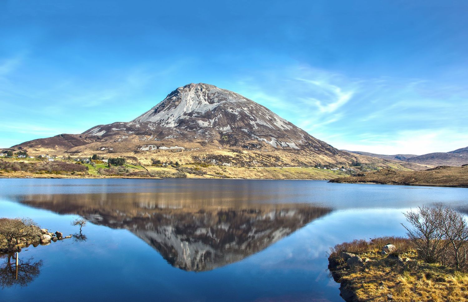 Mount Errigal reflected in the lake